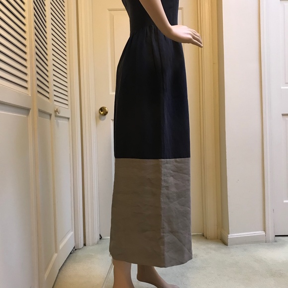 Steven Alan Colorblock Silk & Linen Blend Maxi Dress SP - Picture 3 of 12